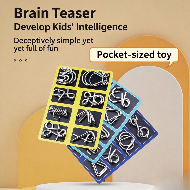 Board Game Name - 8 Pieces Metal Puzzle Set Classic