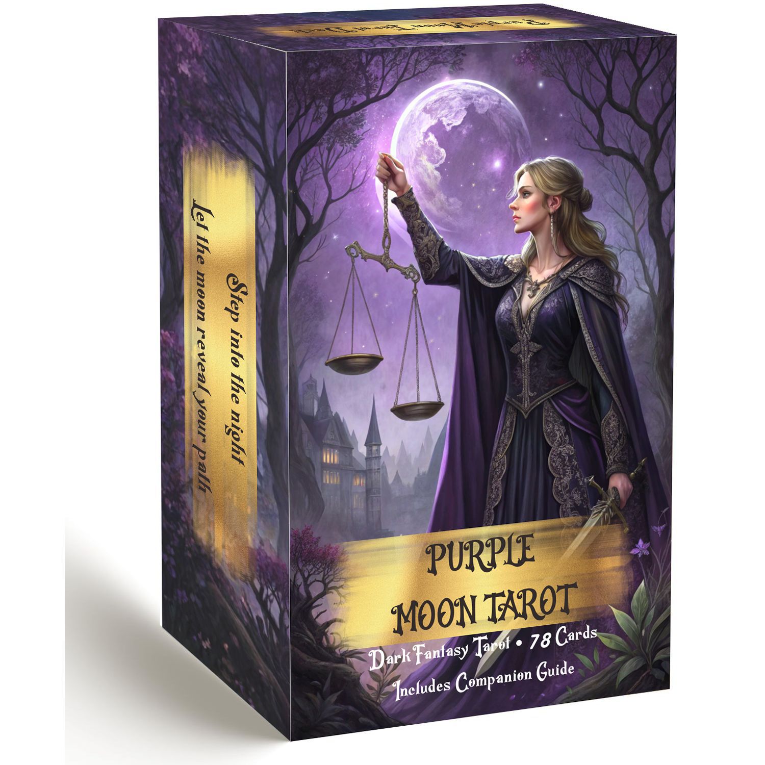 Board Game Oracle - Purple Moon Tarot Cards Deck with