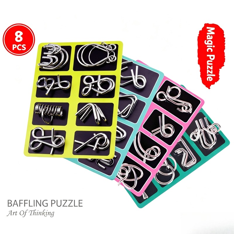 8 Pieces Metal Puzzle Set Clas - đánh giá và giá Board Game Name