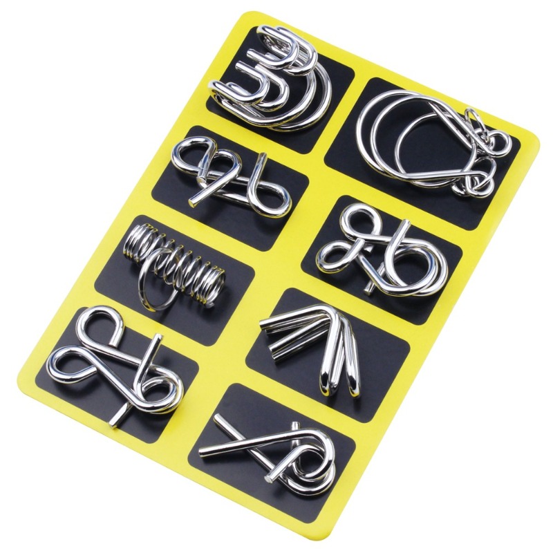 8 Pieces Metal Puzzle Set Clas - đánh giá và giá Board Game Name