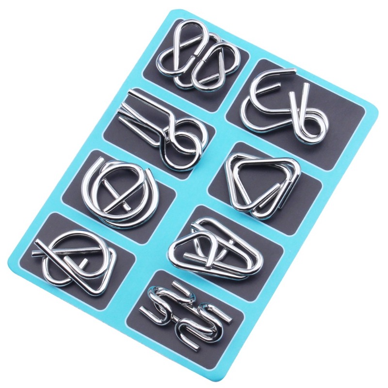 8 Pieces Metal Puzzle Set Clas - đánh giá và giá Board Game Name