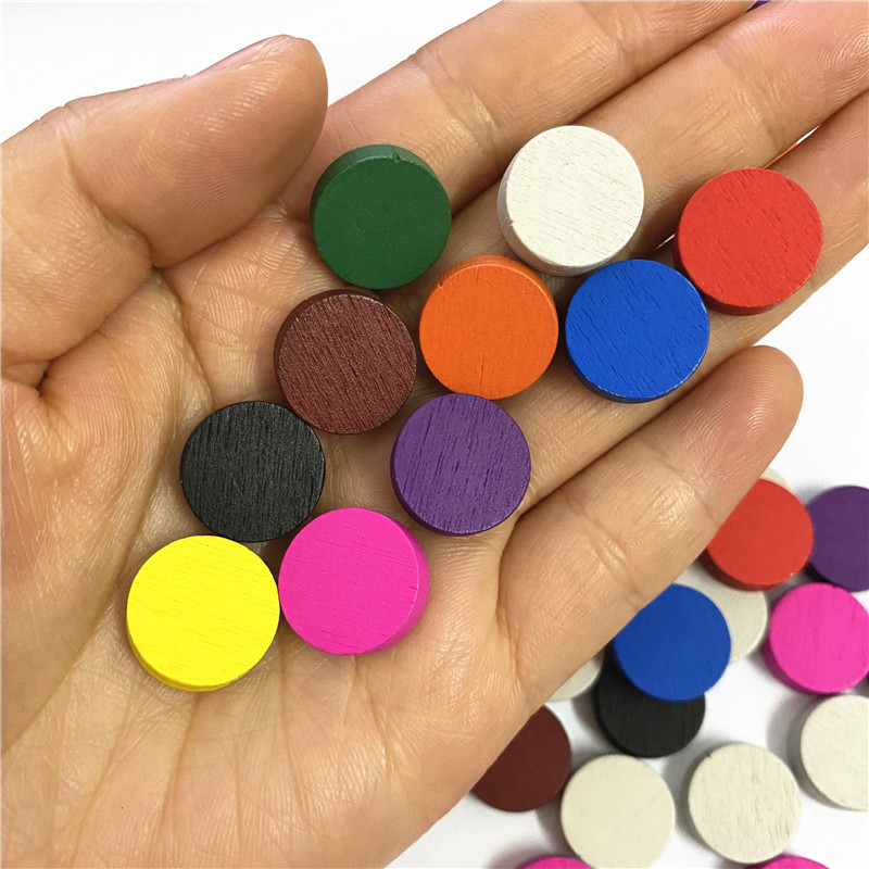 50pieces 15*5MM 11 Colors Wood - đánh giá và giá Board Game Verdant
