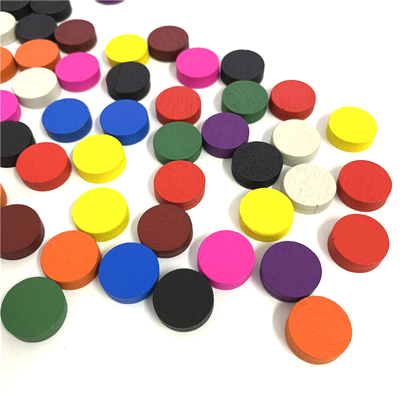 50pieces 15*5MM 11 Colors Wood - đánh giá và giá Board Game Verdant