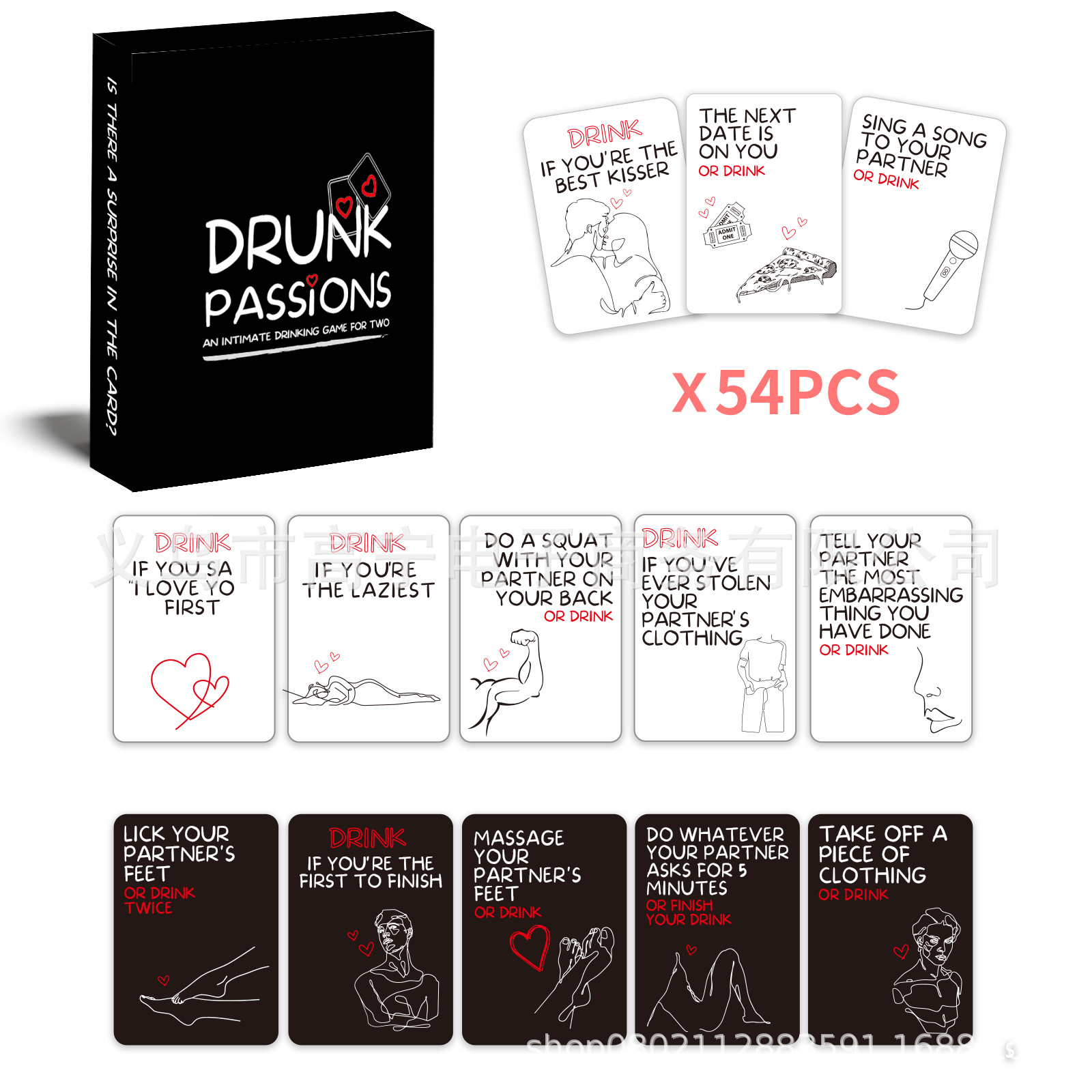 Drunk Passions Lovers Couples  - đánh giá và giá Board Game Unmatched