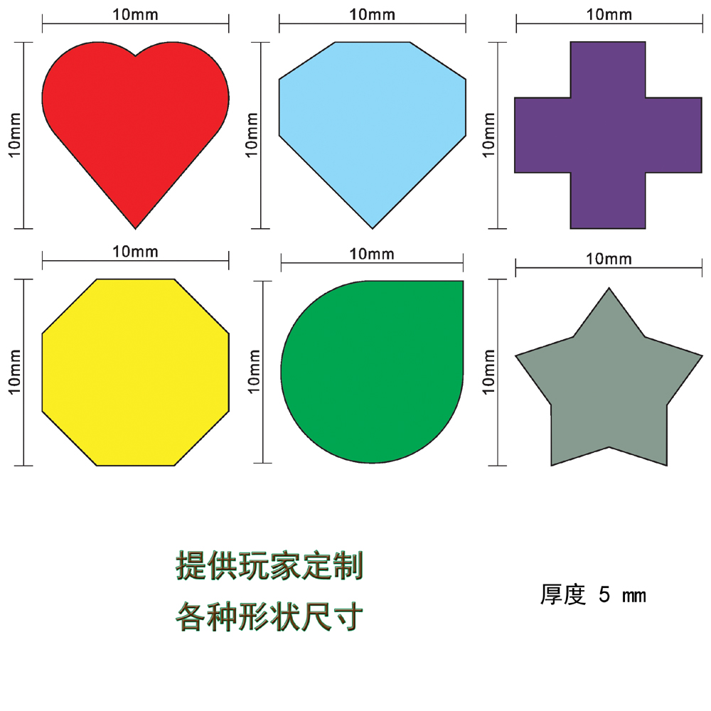 100Pcs 10mm Heart/Diamond/Wate - đánh giá và giá Board Game Verdant