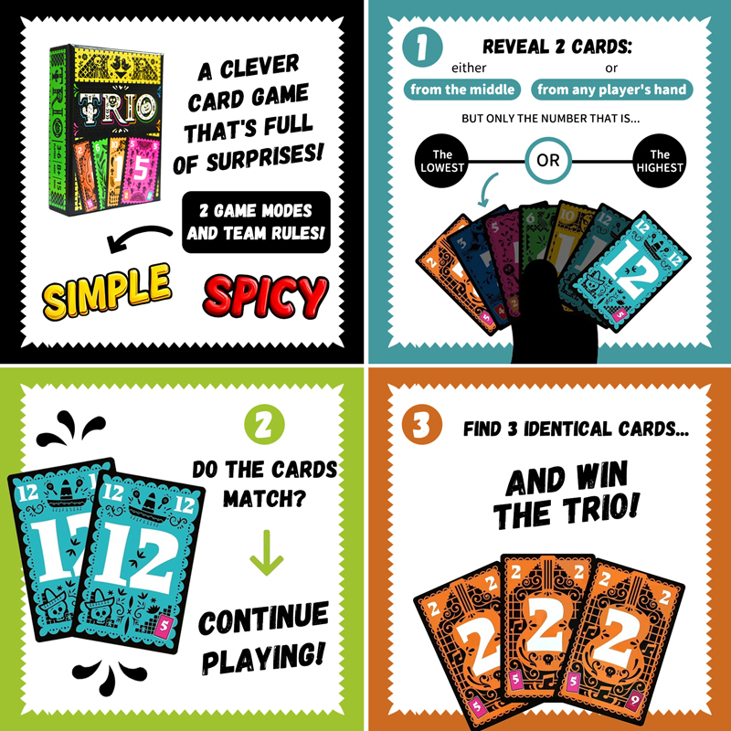TRIO Strategic Card Board Game - đánh giá và giá Board Game Strategi