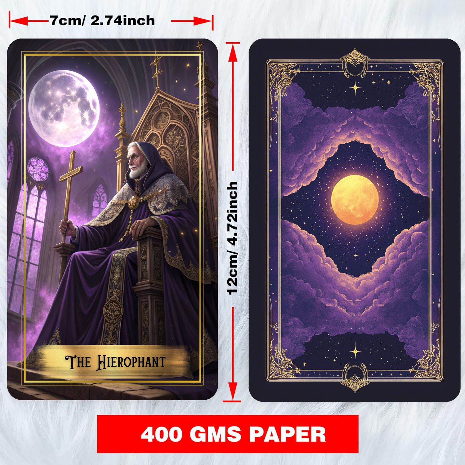 Purple Moon Tarot Cards Deck w - đánh giá và giá Board Game Oracle
