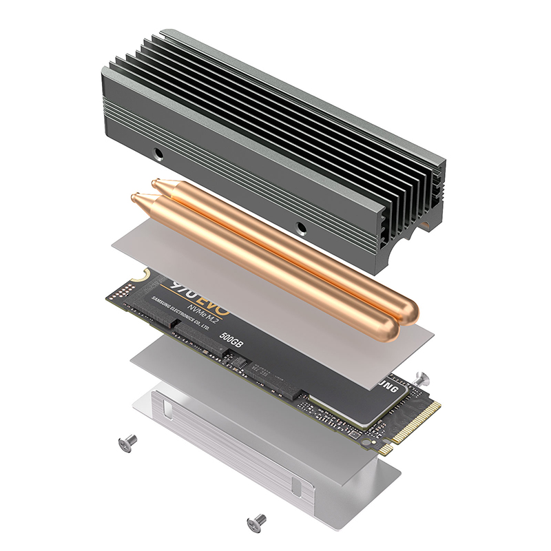 Dual Copper Heat Pipe M.2 SSD  - đánh giá và giá Board Game Heat